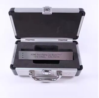 ASME 비 파이프 칼 블록 T=1 인치 ASME 타입 1018 UT 셰어 웨브용 스틸 캘리브레이션 블록 (1 인치 두께)