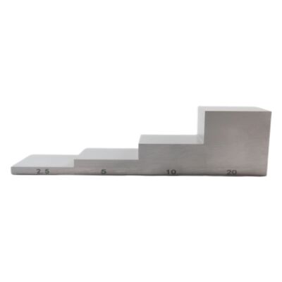 6063 알루미늄 4단계 교정 블록 (초음파 검사용, 두께 2.5-5-10-20mm)